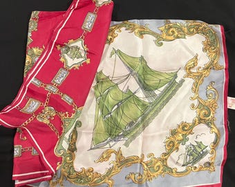Vintage Shanghai Ships Scarf