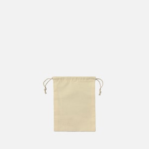 Moyenne mousseline vierge 7 x 9 pouces Sacs à cordon en coton recyclé, rangement pour la cuisine, sacs cadeaux, emballage cadeau pour bougies
