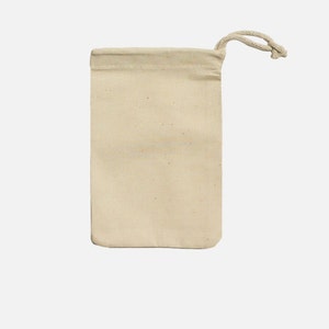 Petits sacs réutilisables à cordon de serrage en coton recyclé 1/100 pièces (3 x 5 po.), emballage cadeau, pochette à bijoux DIY, sacs de pièces détachées, sacs à poussière