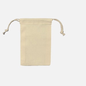 Petits (4 x 6 po.) en mousseline à double cordon de serrage Sacs en coton recyclé utilisés pour la confection de bijoux, cadeaux de mariage, emballage cadeau, protection contre la poussière, pochettes de voyage