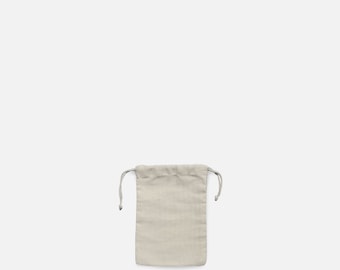 Petit sac à provisions en toile de coton avec cordon de serrage, réutilisable (10 x 15 cm)