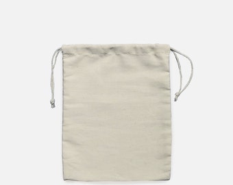 Canvas Cotton Drawstring Bags, Reusable Storage (8x10, 25/100)