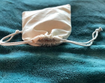 3x4 Inches Cotton Drawstring Pouch - Natural Muslin Bag, Eco Reusable Food/Produce Bags, Wedding Favor Pouches Bulk