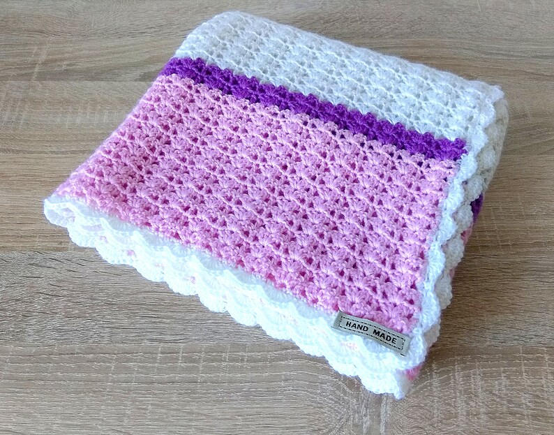 Crochet Wool baby blanket For newborn Crocheted baby blanket Etsy