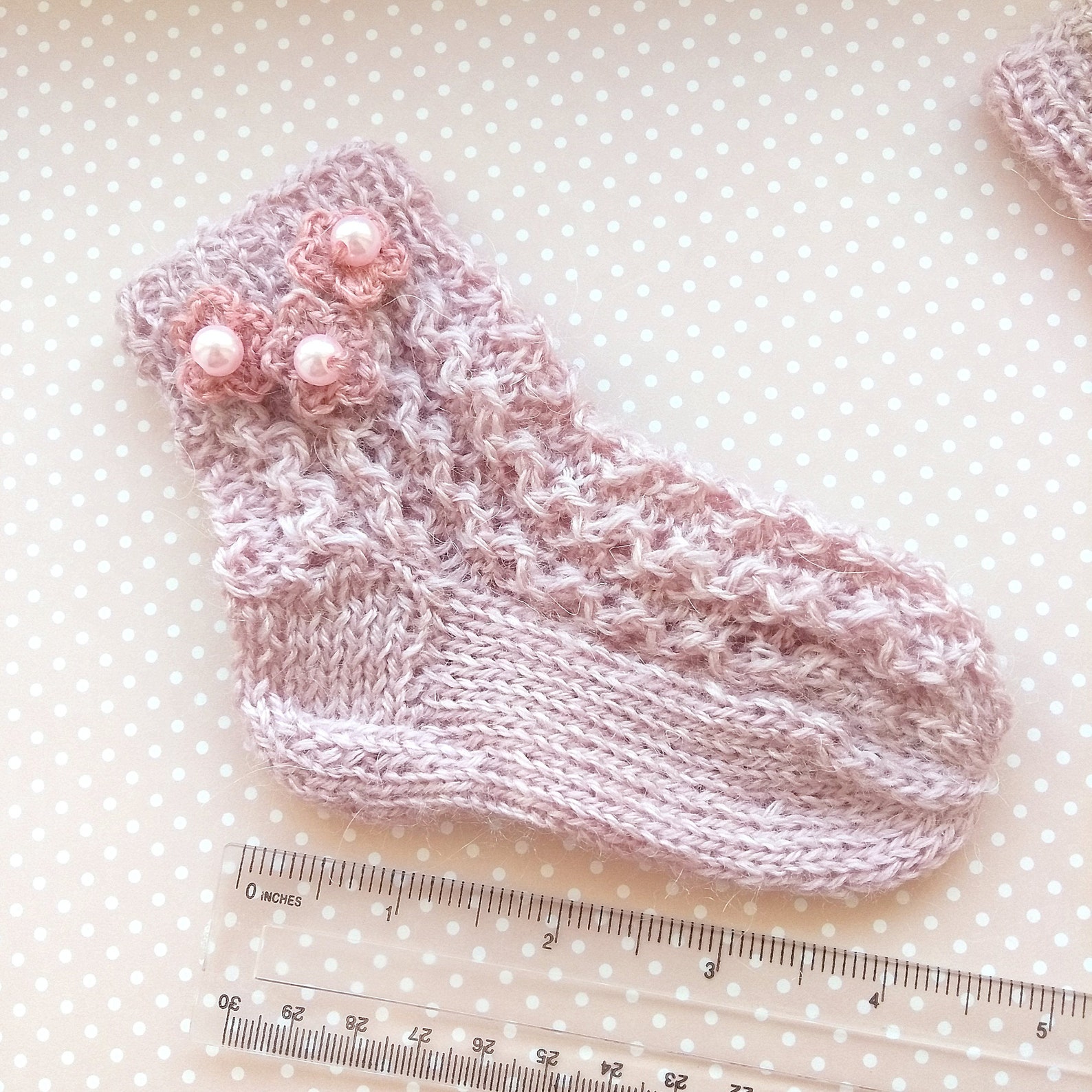 KNIT BABY SOCKS 03 Months Pink Wool Socks Baby Shower Gift Etsy