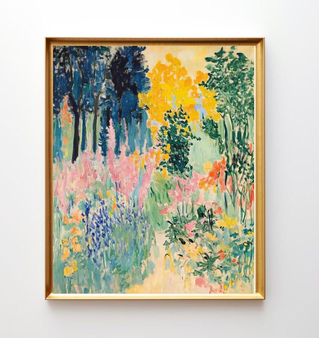 Floral Garden Art Prints, Downloadable Botanical Artwork, Impressionist ...