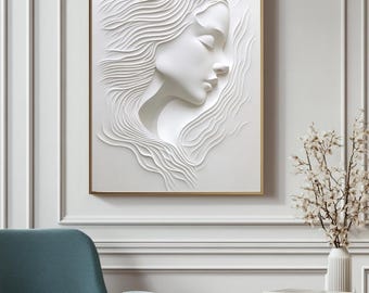 Printable Women Abstract Painting, Minimalist Art Print, Digital Download Wall Art, Vintage Abstract Women Portrait Print