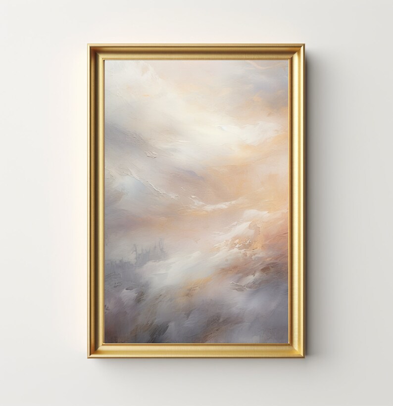 Neutral Color Abstracts Printable Neutral Color Abstract Oil Painting, Minimalist Art Print ...