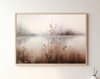 Vintage Landscape Oil Painting, Printable Landscape Painting, Vintage Landscape Art Print, Digital Download Wall Art