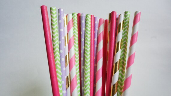 Wedding Bridal Shower Adult Birthday Gala Straw Mix Rose Gold Foil Elegant Straws Black Straw Mix Paper Straws Gray Straws Rose Gold