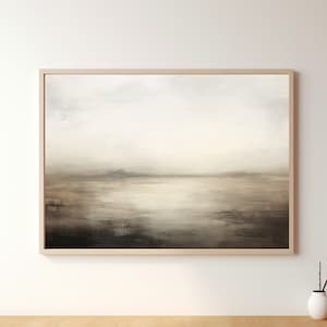 Printable Abstract Landscape Oil Painting, Minimalist Art Print, Digital Download Wall Art, Vintage Abstract Landscape Print
