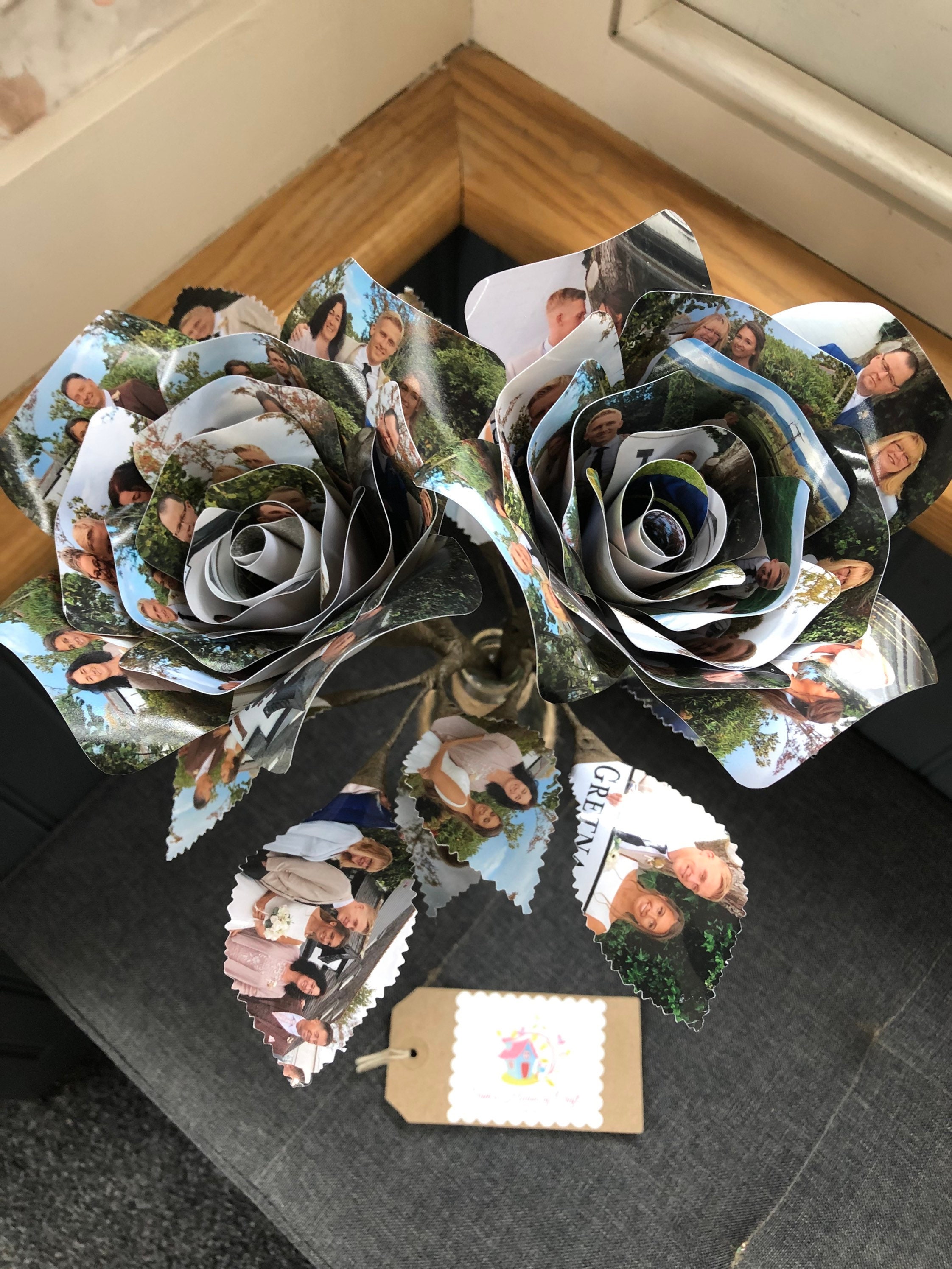 Personalized Gift Rosa Personalized Photo Roses With Vase: Handcrafted Keepsake Gift - Etsy