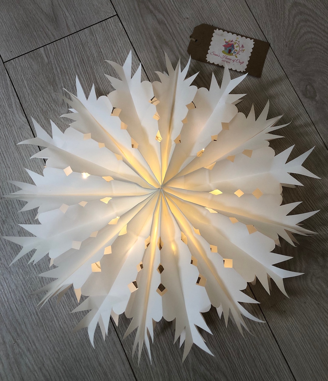 Large Light up Paper Snowflake: Christmas Window Decoration - Etsy