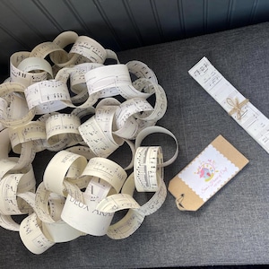 Sheet music Themed Paper Chain, Garland, bunting, Christmas decor, paper chain kit, DIY paper chain