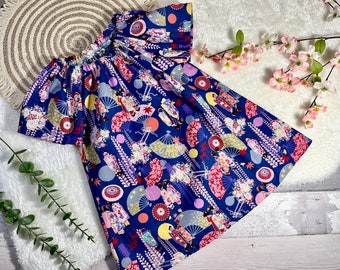 An Anime Girl In A Kimono Under Pink Cherry Blossoms At Night, With Glowing Lanterns And Koi - Foto 2