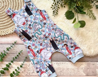 Spirited Away Baby Dungarees: Anime Baby Romper