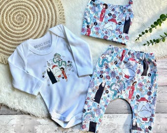 Spirited Away Baby Gift Set: Kawaii Leggings, Bodysuit & Hat
