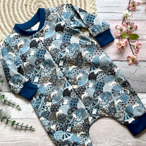 Yukata Baby Sleepsuit, Baby Clothes Inspired by Japan, Kawaii Baby Romper