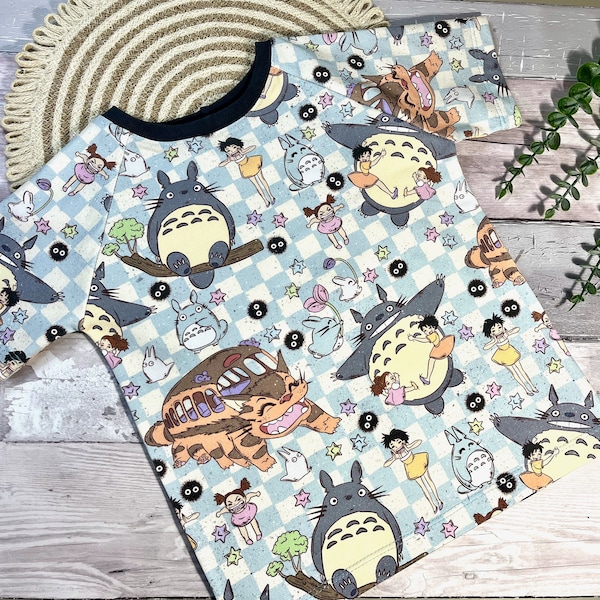 Totoro Kids T-Shirt, Kawaii Kids Clothes, Japanese Style Kids Tops and Tees, Unisex Kids Clothes, Kawaii, Anime