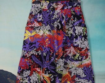 Vintage 60's high waisted floral skirt sz S