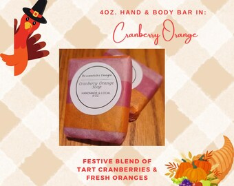 Cranberry Orange Hand & Body Soap Bar