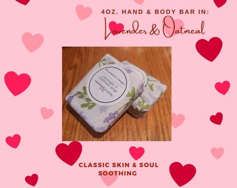 Lavender Oatmeal Hand & Body Soap Bar