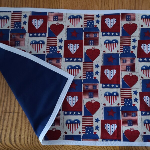 Handsewn, Reversible Cotton Americana Placemats