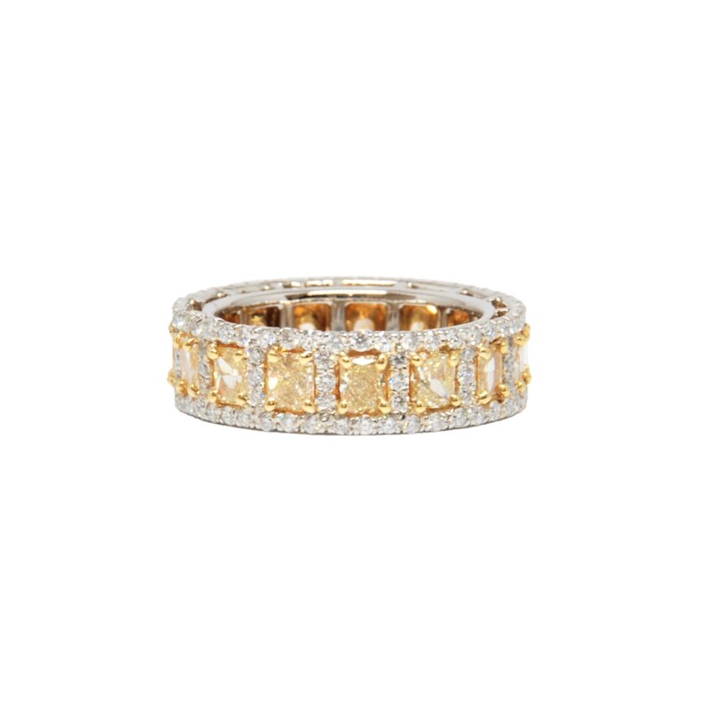 Yellow Diamond Eternity Band - Etsy