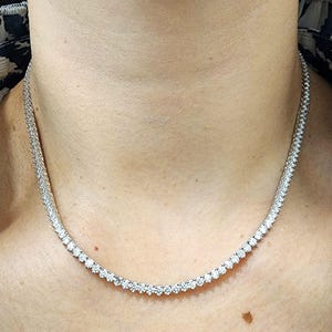 8.39 Ct Diamond Tennis Necklace