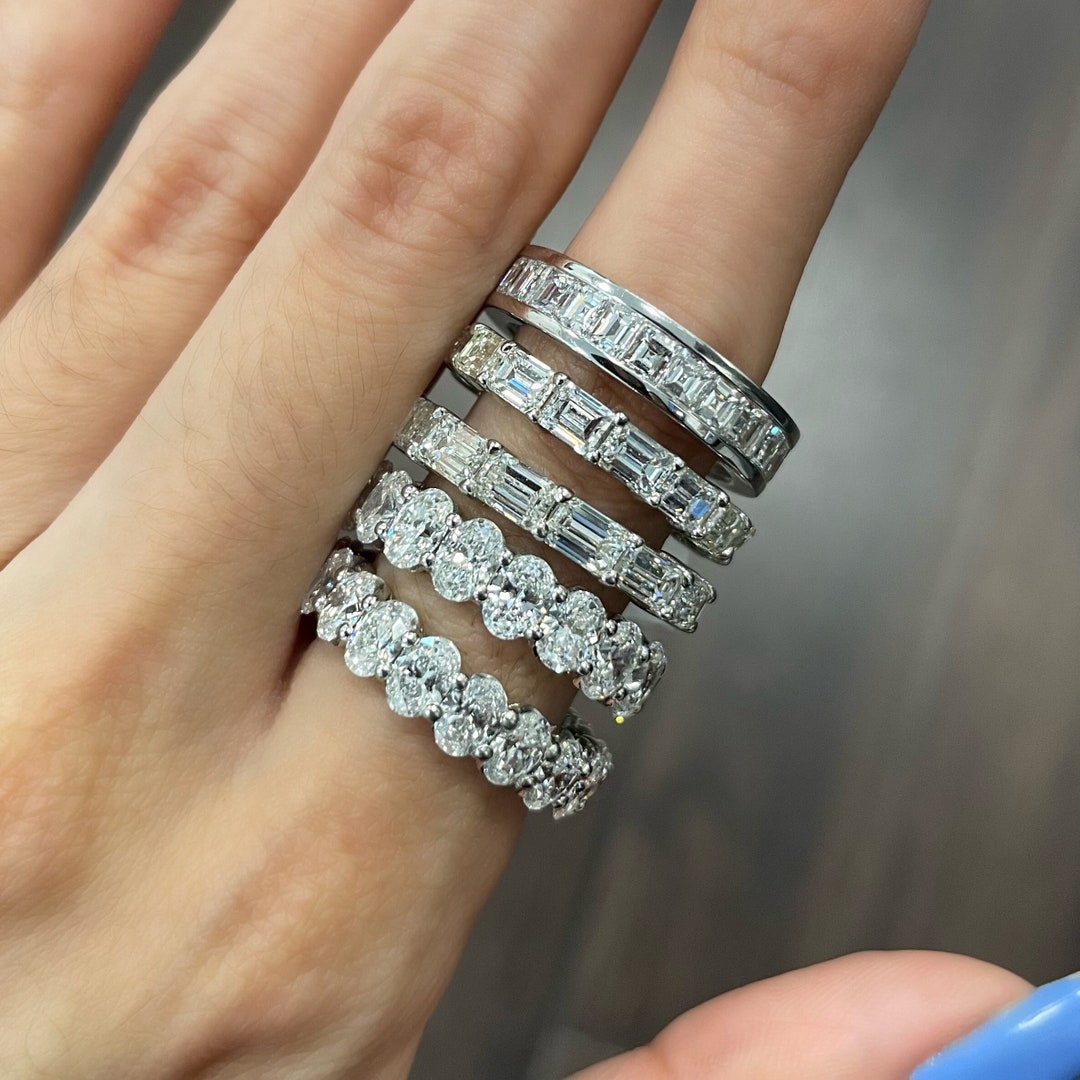 Asscher Cut Diamond Eternity Ring – Briony Raymond New York