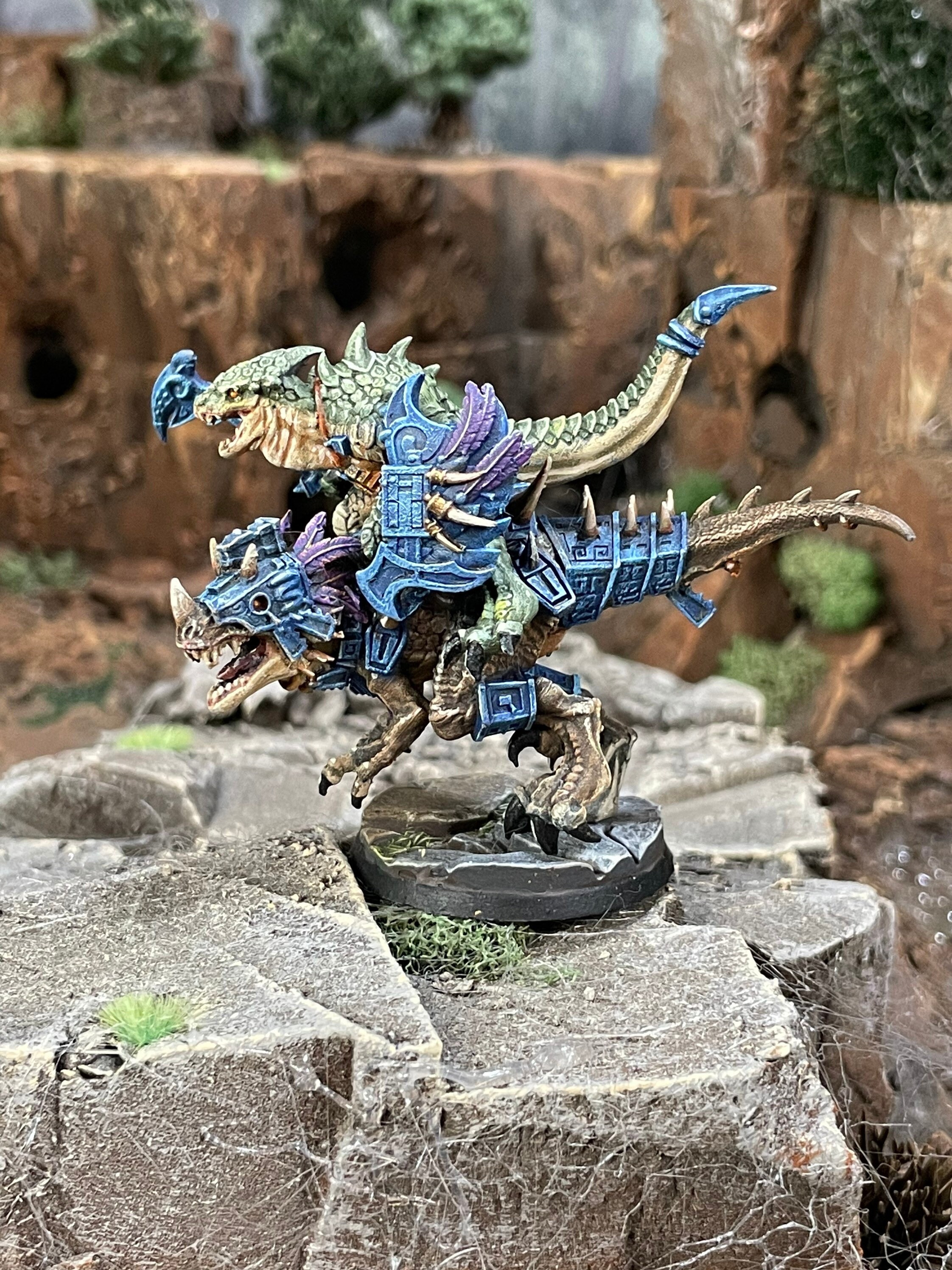 Pro Painted Raptor Rider Lizardman Mini - Etsy
