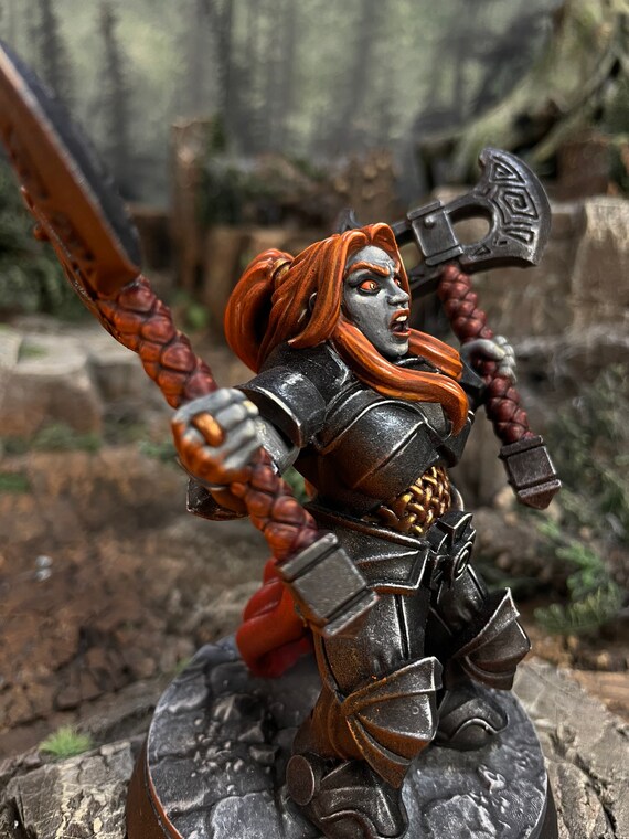 Pro Painted Female Fire Giant Mini - Etsy