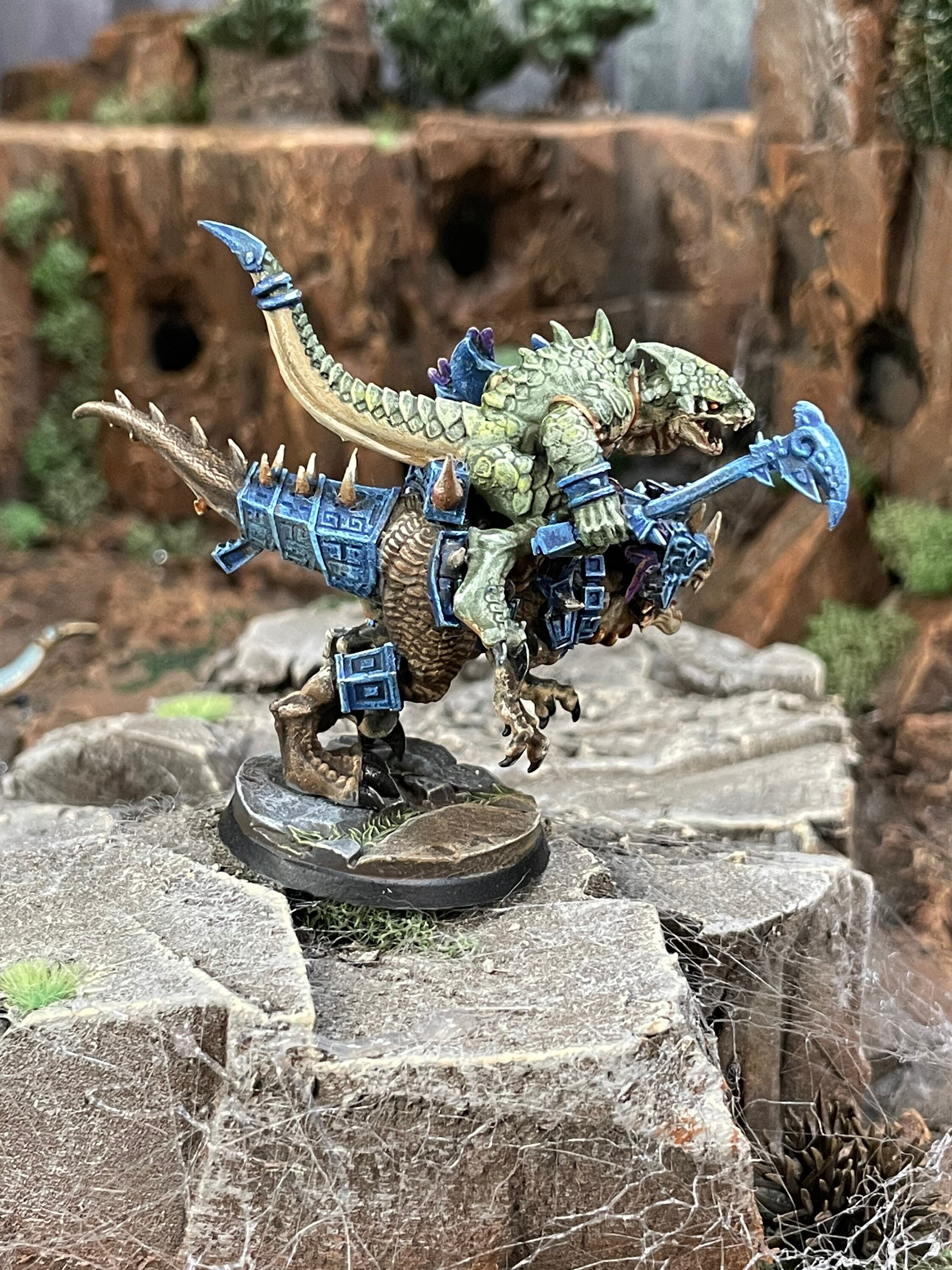 Pro Painted Raptor Rider Lizardman Mini - Etsy