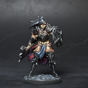 Beautifully Painted Half orc female mini