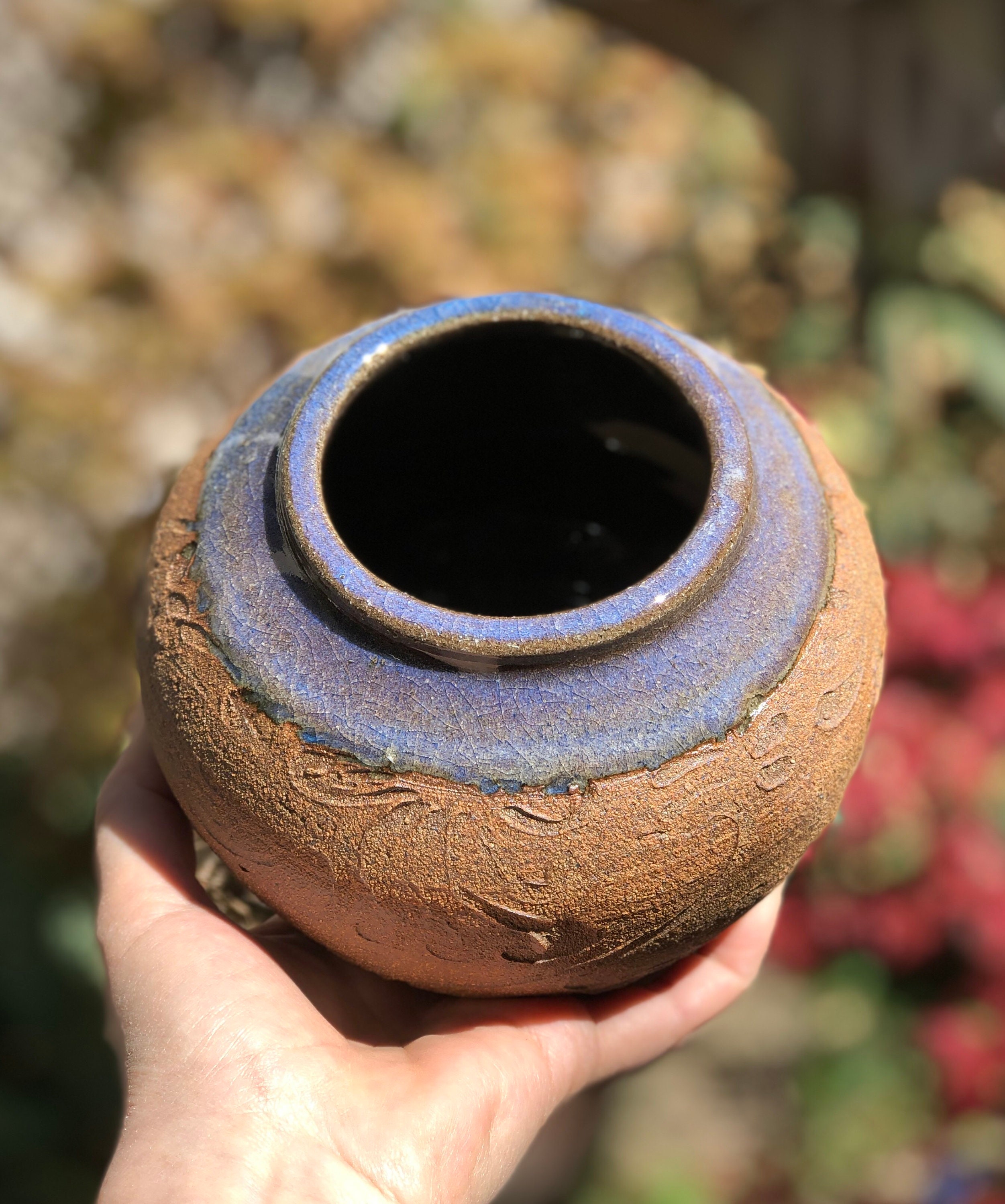 Brown sandstone vase enamel chun celadon Etsy