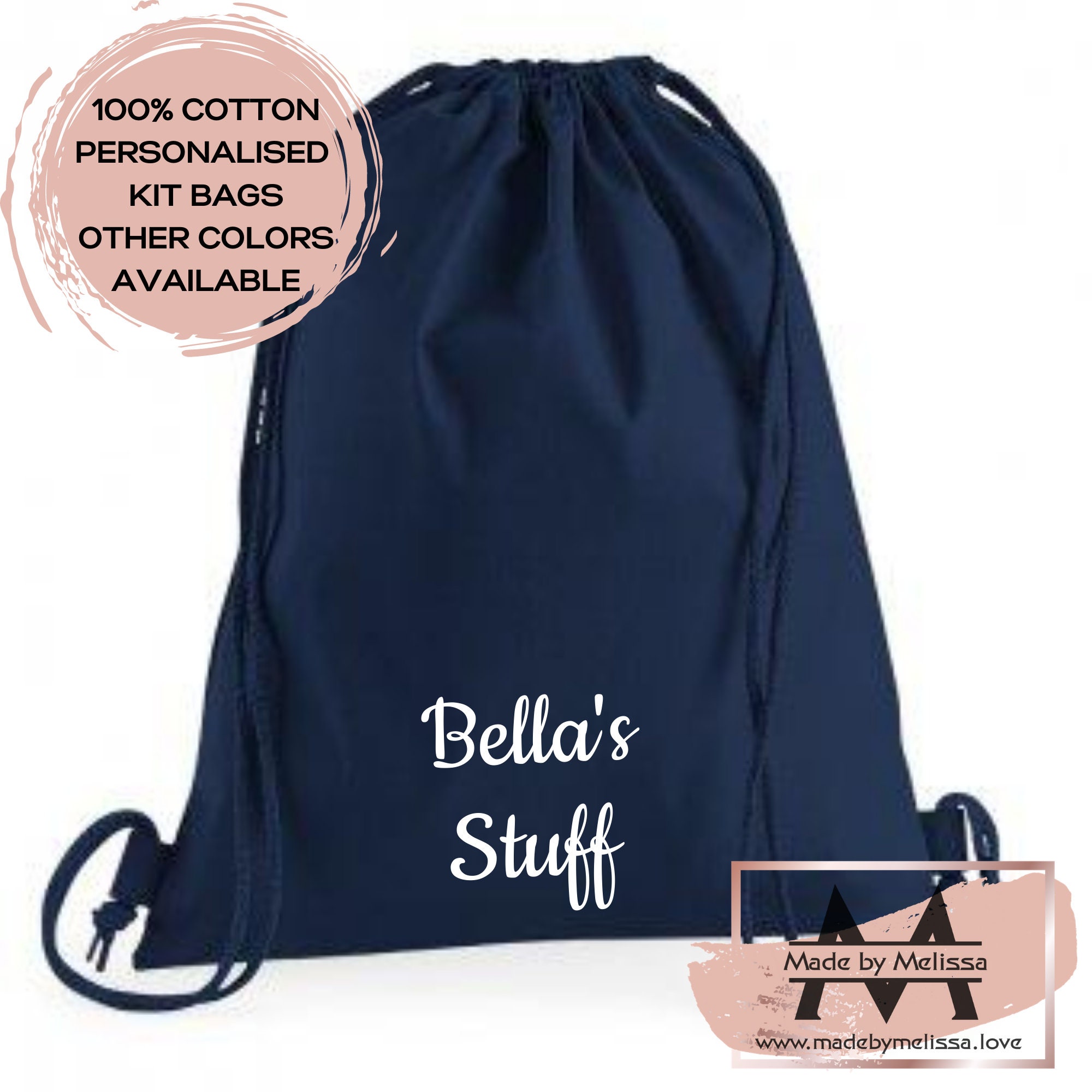 Personalised PE kit PE kit bag PE bag Drawstring bag Etsy