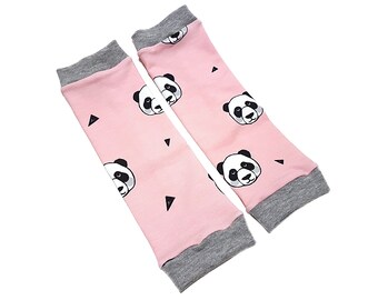 Handarbeit Stulpen Pandabär Rosa Babylegs Beinstulpen Babystulpen Kinderstulpen