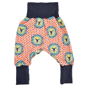 Children&#39;s trousers, bloomers, baby trousers for boys/girls - trousers for babies and children 50-56, 62-68, 74-80, 86-92, 98-104, 110-122 - foxes stars red