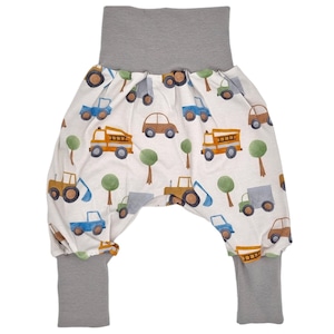 Children&#39;s trousers, bloomers, baby trousers for boys - trousers for babies and children 50-56, 62-68, 74-80, 86-92, 98-104, 110-122 - growth trousers - traffic grey