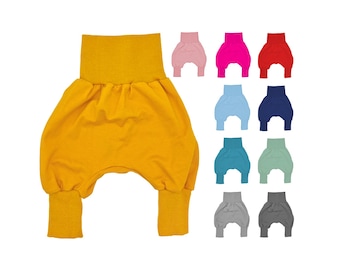 Children's trousers in 12 colors - Baby trousers for boys and girls, sizes 50-56, 62-68, 74-80, 86-92, 98-104, 110-122 - Solid color