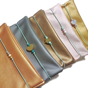 Diaper bag faux leather metallic - 6 colors available - desired name possible | Name diaper bag diapers baby birth gift bag diaper