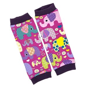 Cuffs Leg Warmers Baby Cuffs Children&#39;s Cuffs for Girls - Babylegs Legwarmer Leg Warmer Leg Warmer for Baby and Children - Elephants Purple