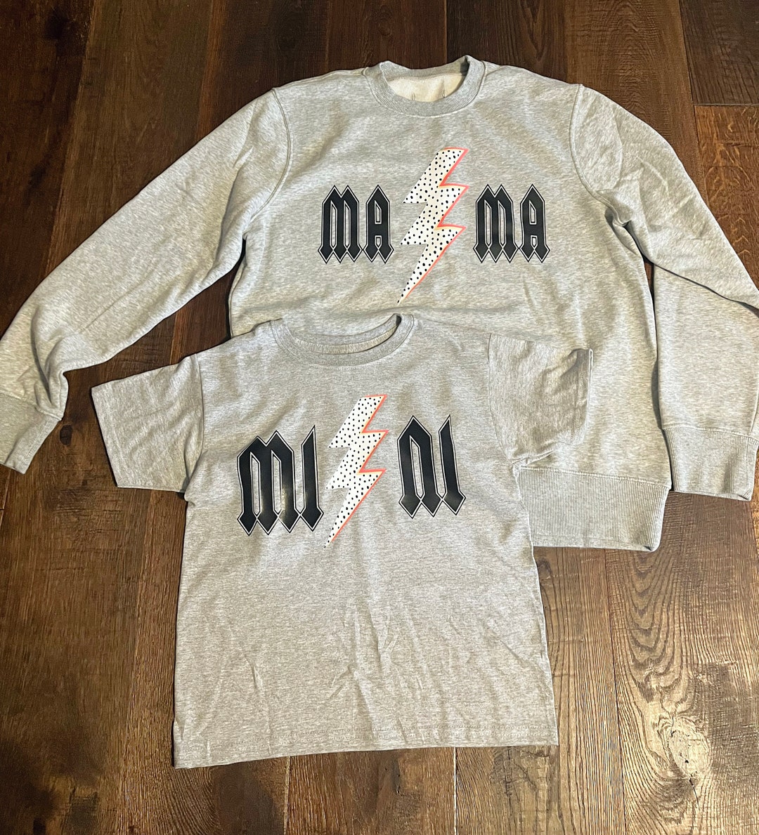 MAMA & MINI ACDC Inspired Shirt Set - Etsy