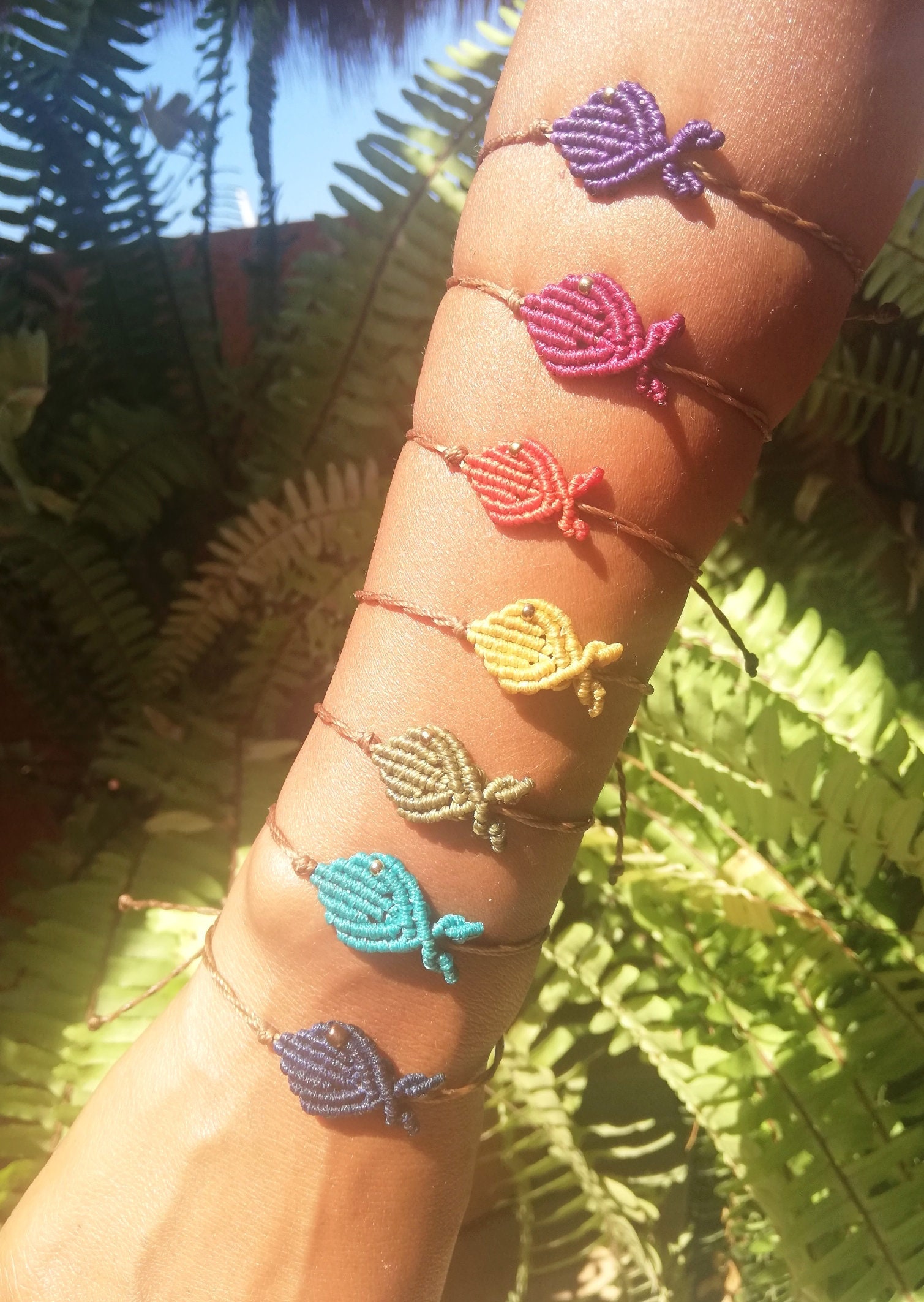 Fish macrame bracelet friendship unisex bracelet surf | Etsy
