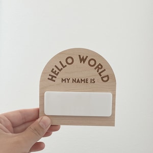 Hello My Name is Sign | Baby Name Sign | Hello World Birth Announcement Sign | Baby Arrival Sign | Birth Stats Sign | Birth Stats Photo Prop