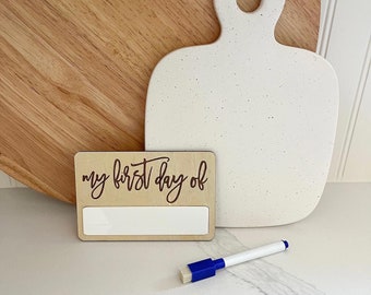 First Day Of School Sign | Back To School Sign | Engraved Wooden Sign | Photo Prop | Dry Erase