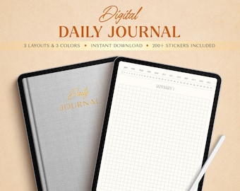 Digital Daily Journal, GoodNotes Journal, Notability Journal, Diary Journal, Digital Diary, iPad Journal, Digital Notebook, Student Notebook