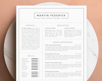 Professional Resume Template for Google Docs, Word & Pages | Unique CV, Creative Resume Template | 1, 2, 3 Page Resume CV Template