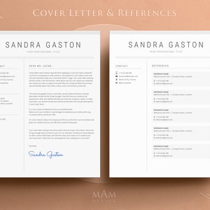 Modern Resume Template | Google Docs, Cover Letter & References ...