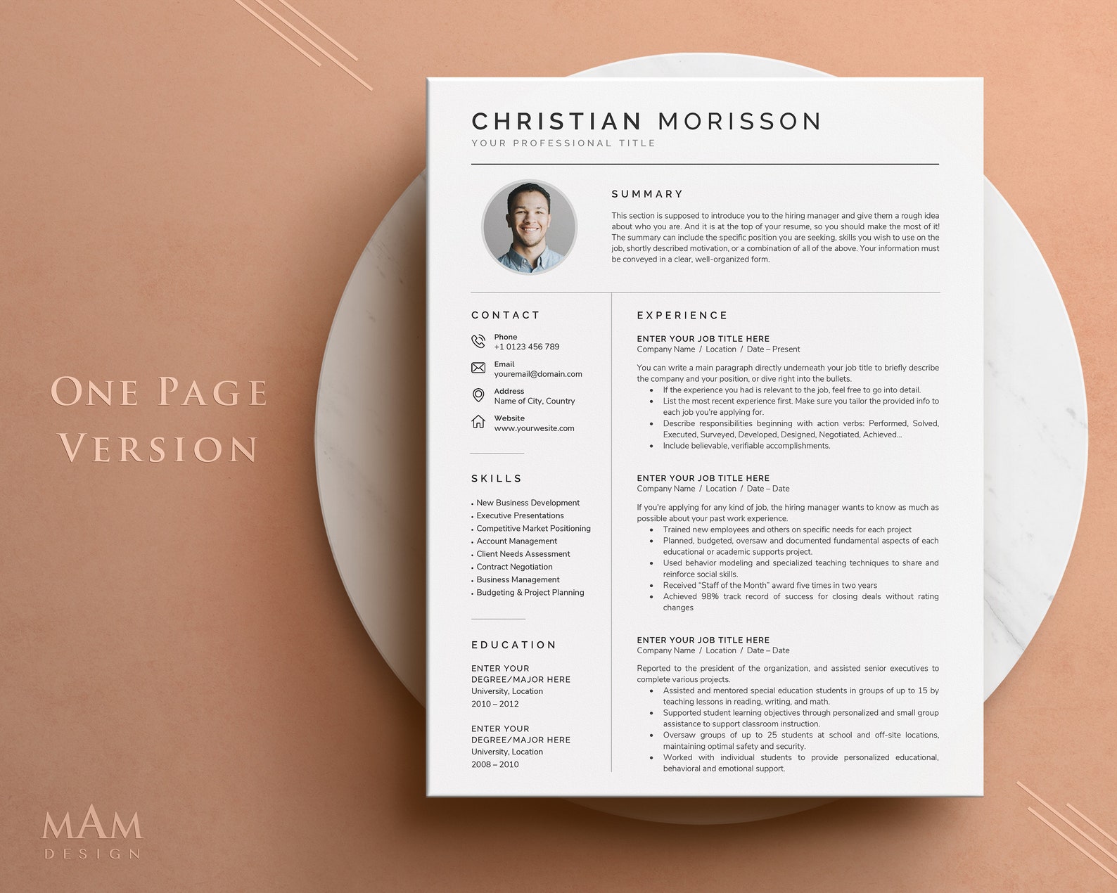 GOOGLE Docs Resume | Resume CV Template for Word, Mac Pages, Google ...